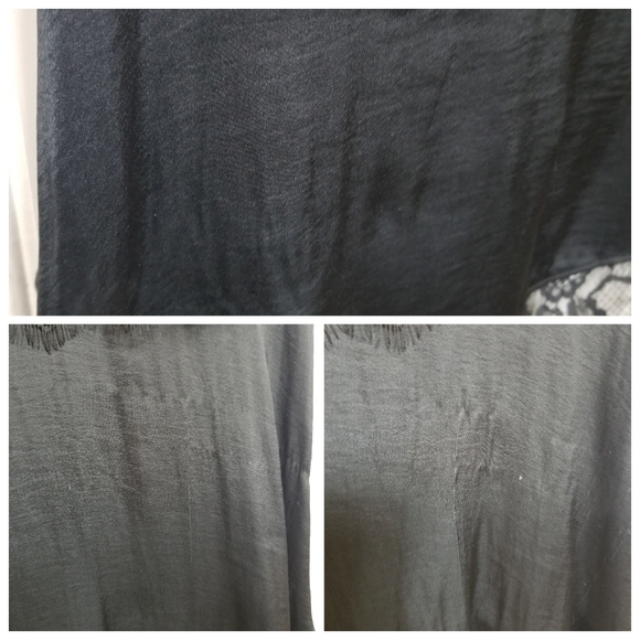 Rebecca Minkoff Slip Dress Womens Size 2 Black Maxi Tiered Lace Spaghetti Strap - Picture 15 of 15